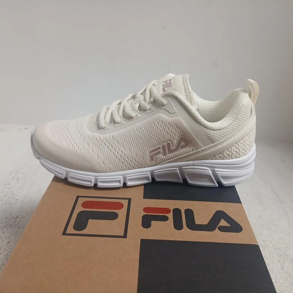 FILA WHITE WOMEN'S TRAINERS – UK 4 (BOXED)