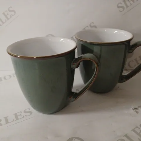 DENBY 2048818 REGENCY GREEN COFFEE BEAKER/MUG SET