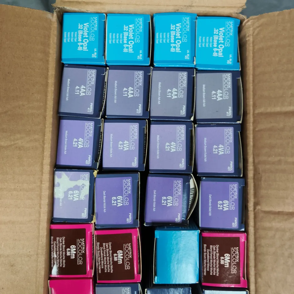 APPROXIMATELY 20 ASSORTED MATRIX SO COLOUR BEAUTY HAIR COLOURS 
