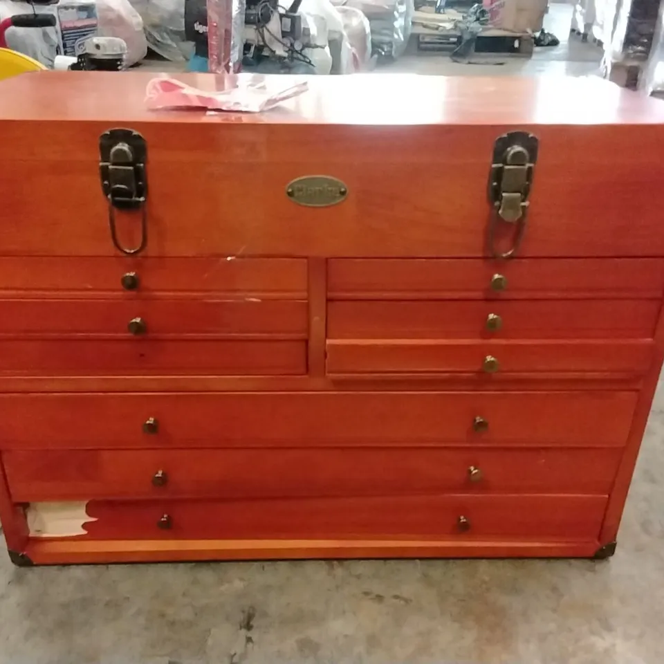 CLARKE CMW-9B 9 DRAWER WOODEN MACHINIST TOOL CHEST