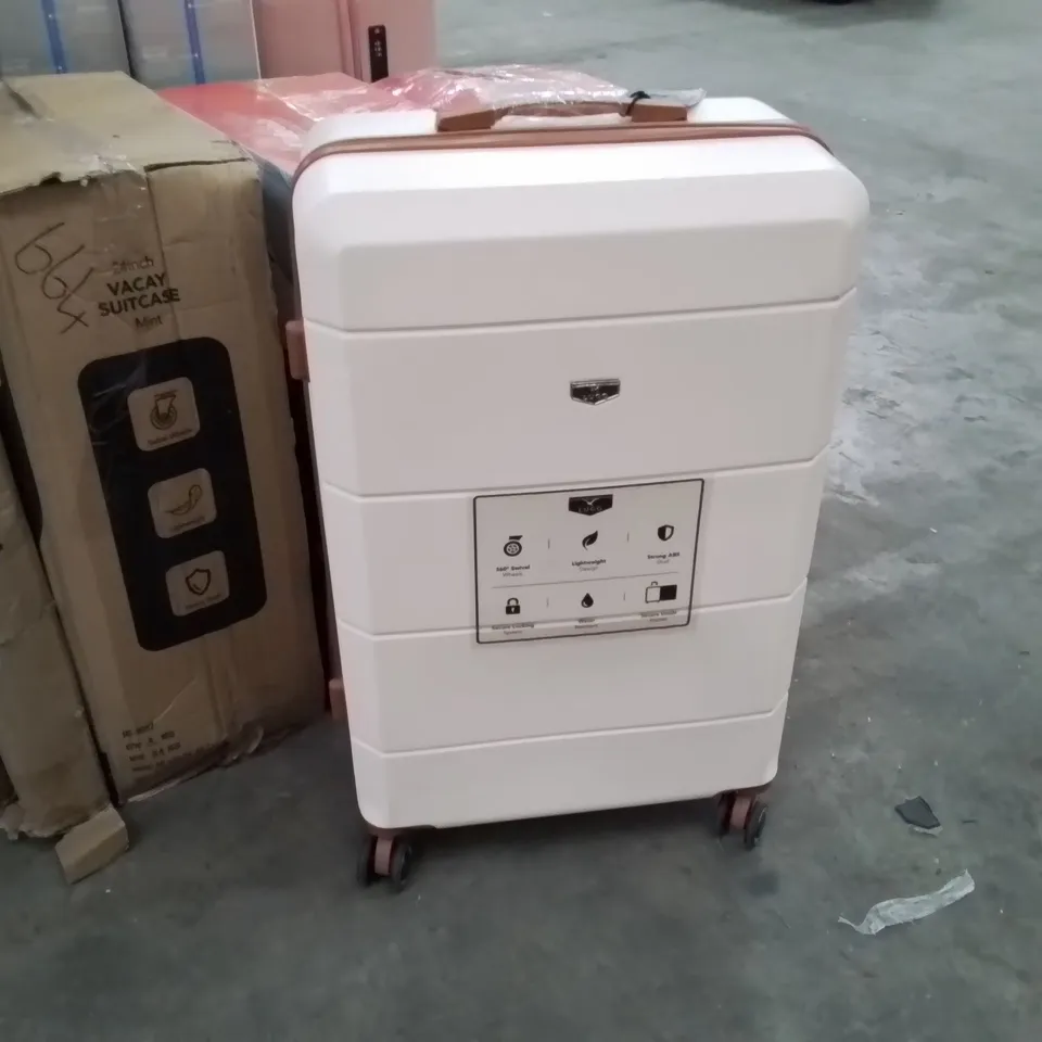 MEDIUM SUITCASE CREAM & BROWN