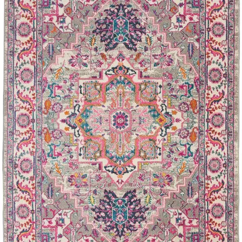 NOURISON HOME AREA RUGS NOURISON PASSION 3'9" X 5'9" LIGHT GREY PINK BOHEMIAN INDOOR RUG