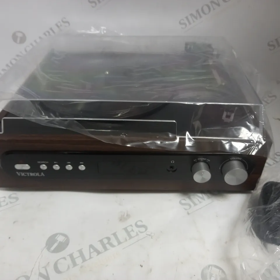 BOXED VICTROLA VTA-65 3-IN-1 BLUETOOTH TURNTABLE 
