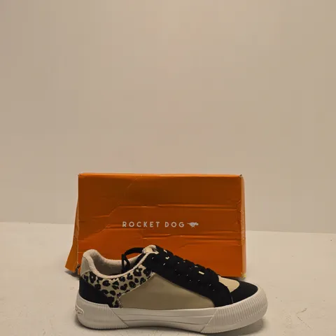 ROCKET DOG WOMEN'S SNEAKERS – LEOPARD PRINT PANELS SIZE UK 6
