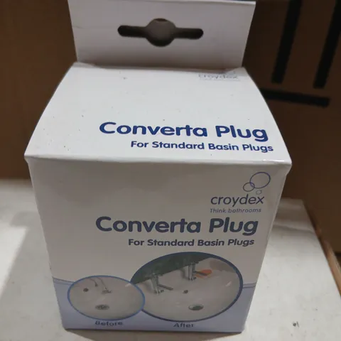 SIX CROYDEX CONVERTA PLUG β FOR STANDARD BASIN PLUGS, BOXED