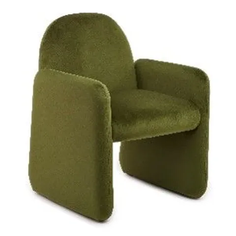 BRAND NEW BOXED MADE.COM BURRIS DINING CHAIR, IVY GREEN VELVET (1 BOX)