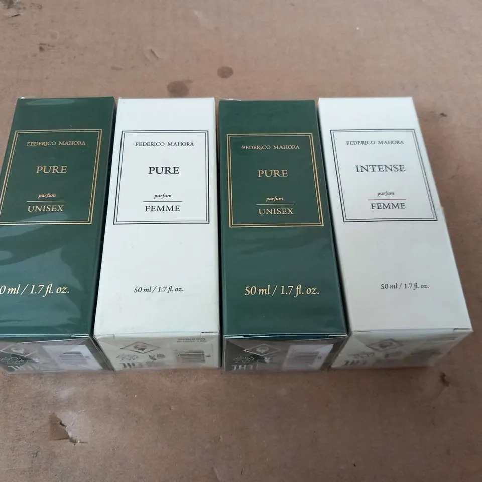 FOUR ASSORTED FEDERICO MAHORA PARFUMS 50ML