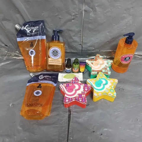 BOX OF APPROXIMATELY 10 ASSORTED HEALTH AND BEAUTY ITEMS TO INCLUDE L'OCCITANE