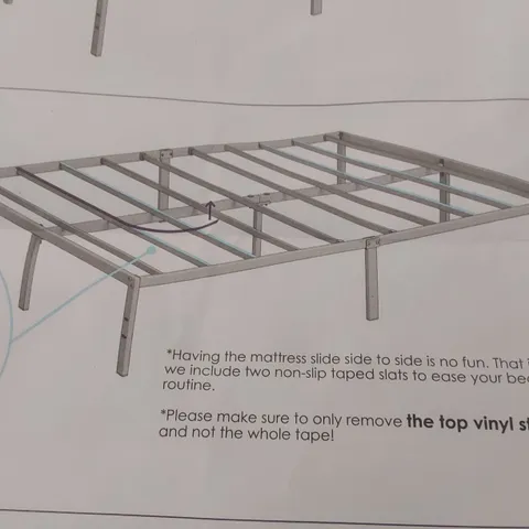 BOXED MINIMAL METAL BED FRAME - KING SIZED (1 BOX)