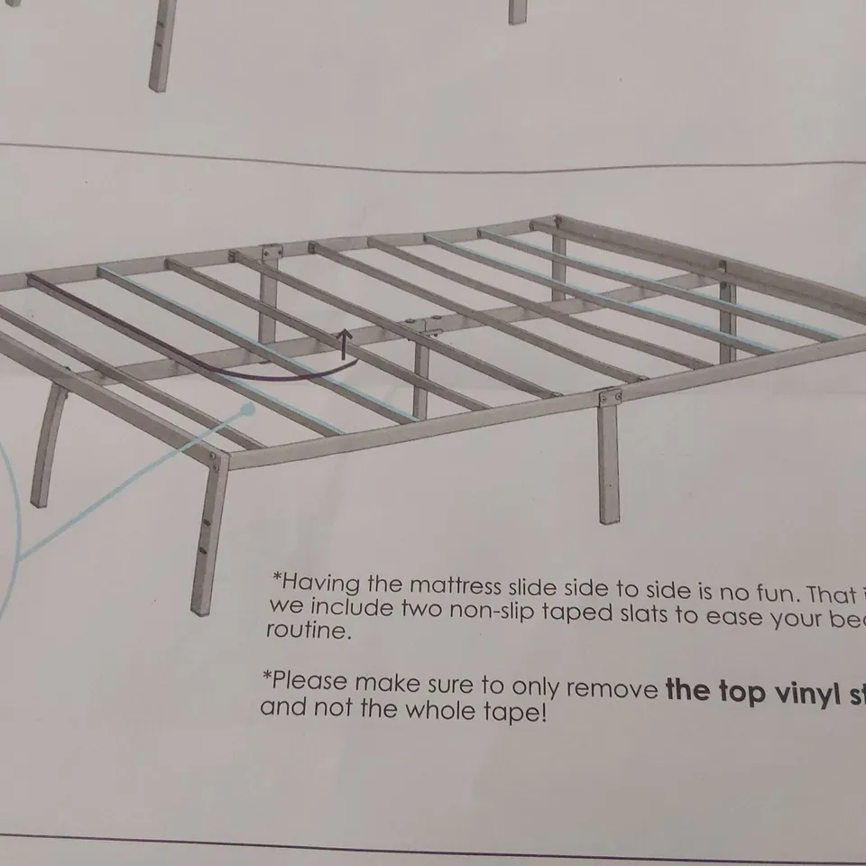 BOXED MINIMAL METAL BED FRAME - KING SIZED (1 BOX)