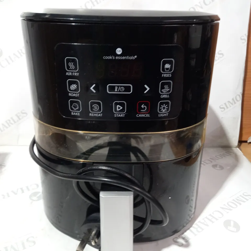 BOXED COOK'S ESSENTIALS 4L AIR FRYER IN BLACK