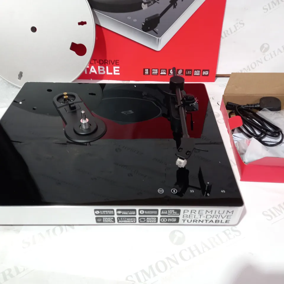 AIWA PREMIUM BELT DRIVE TURNTABLE WITH PHONO PRE-AMPAPX-680BT 
