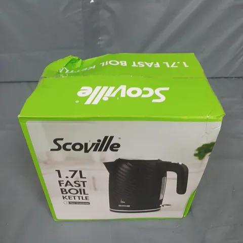 BOXED SCOVILLE 1.7L FAST BOIL KETTLE IN BLACK