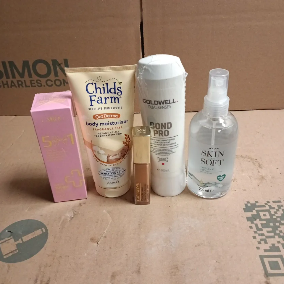 APPROXIMATEY 20 ASSORTED HEALTH AND BEAUTY PRODUCTS TO INCLUDE - CHILD'S FARM BABY MOISTURISER - AVON SKIN SO SOFT BODY OIL SPRAY AND GOLDWELL BOND PRO CONDITIONER