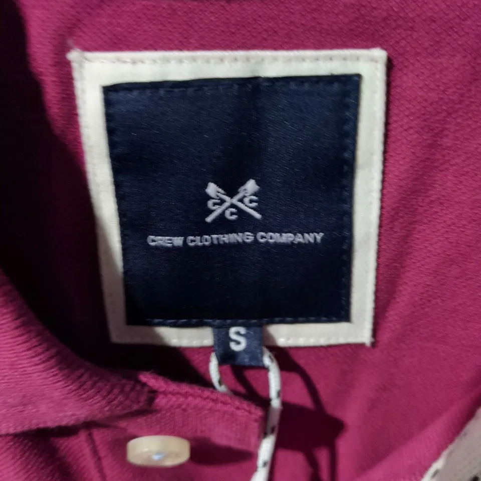 CREW CLOTHING COMPANY POLO SHIRT - MAGENTA, UK S (S)