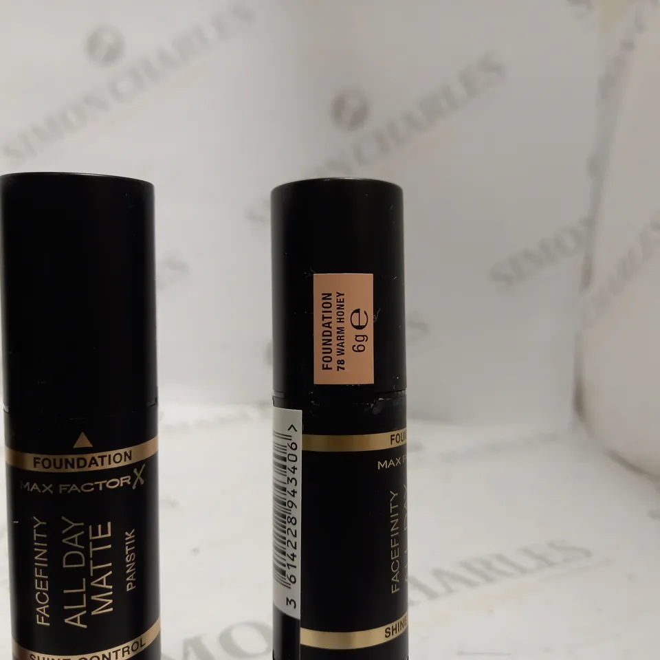 LOT OF THREE MAX FACTOR FOUNDATION STICKS SHADE WARM HONEY