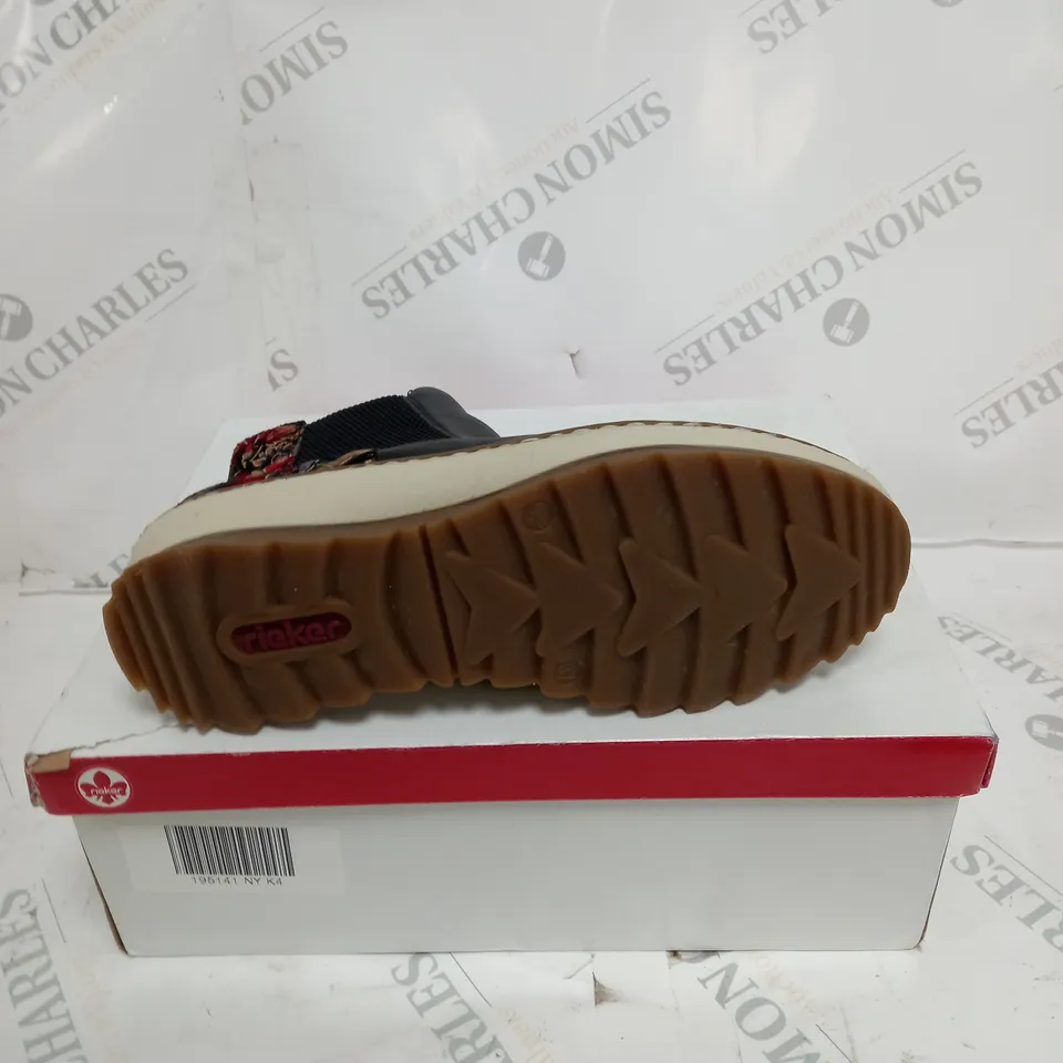 BOXED RIEKER CHELSEA BOOTS, NAVY - SIZE 4