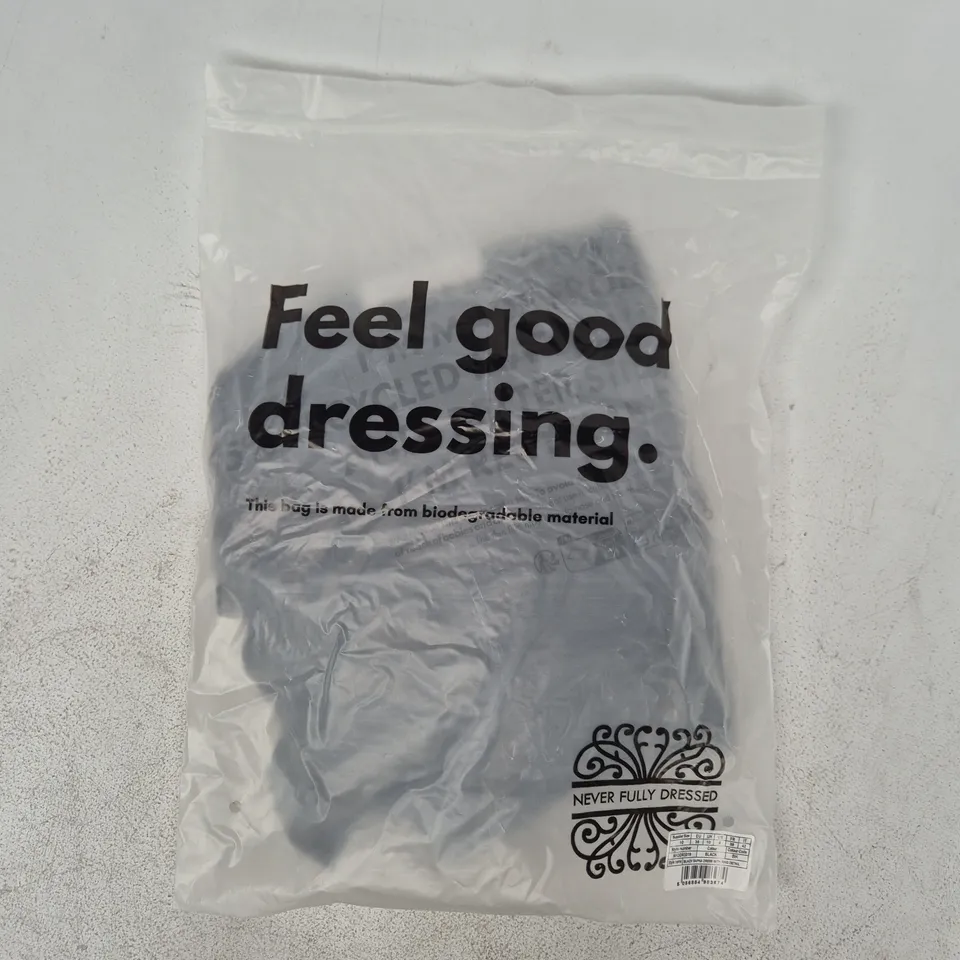 BAGGED NEVER FULLY DRESSED BLACK SAPNA DRESS WITH RING DETAIL SIZEUK 10