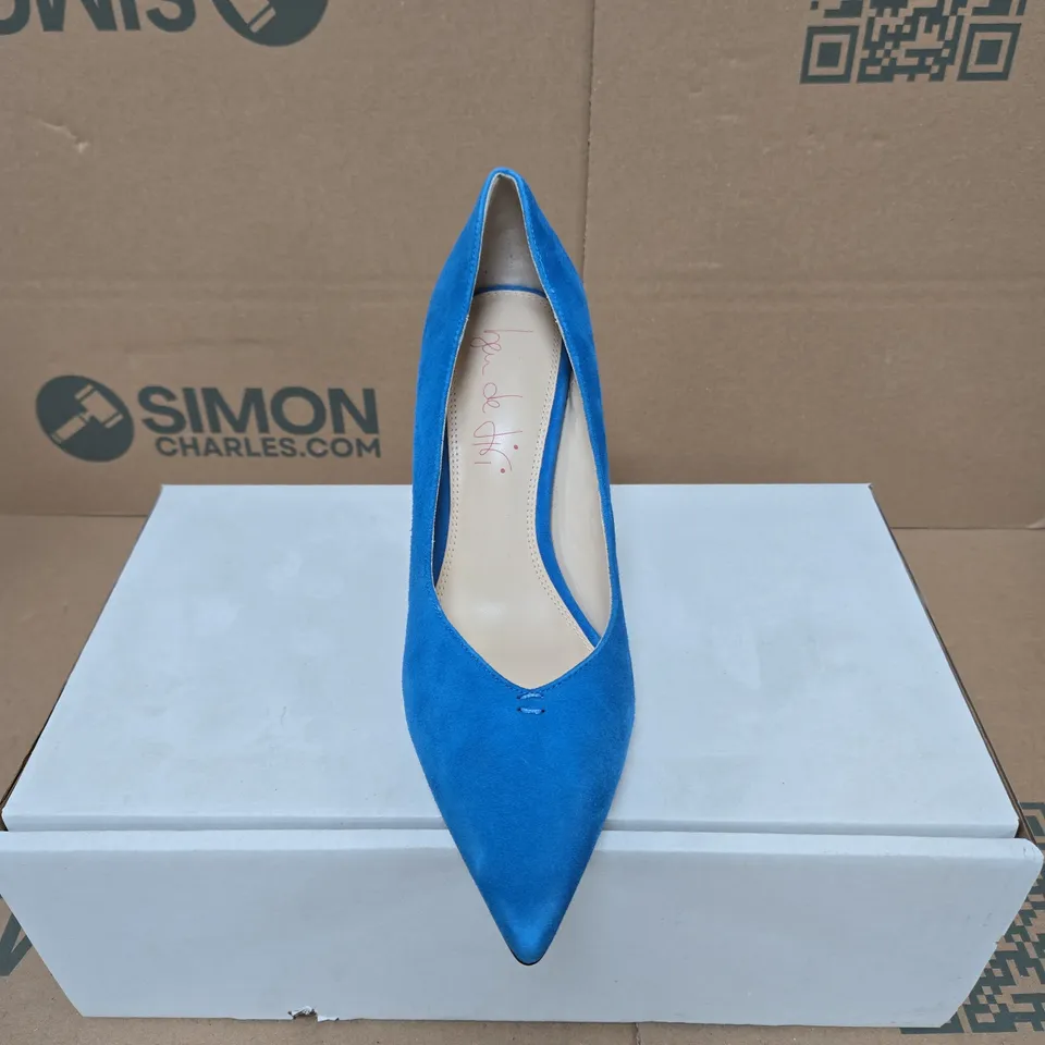 BEN DE LISI BLUE SUEDE POINTED-TOE HIGH HEEL – WOMEN'S SHOE UK 6 BOXED