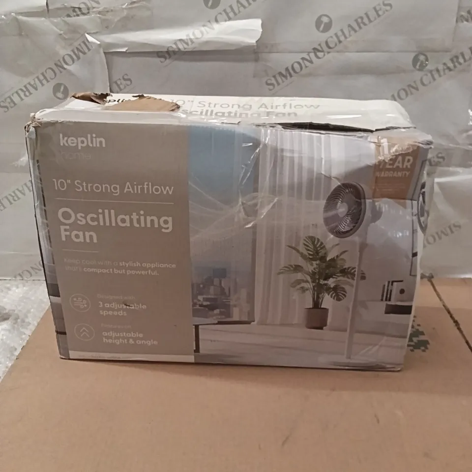 BOXED 10" OSCILLATING FAN