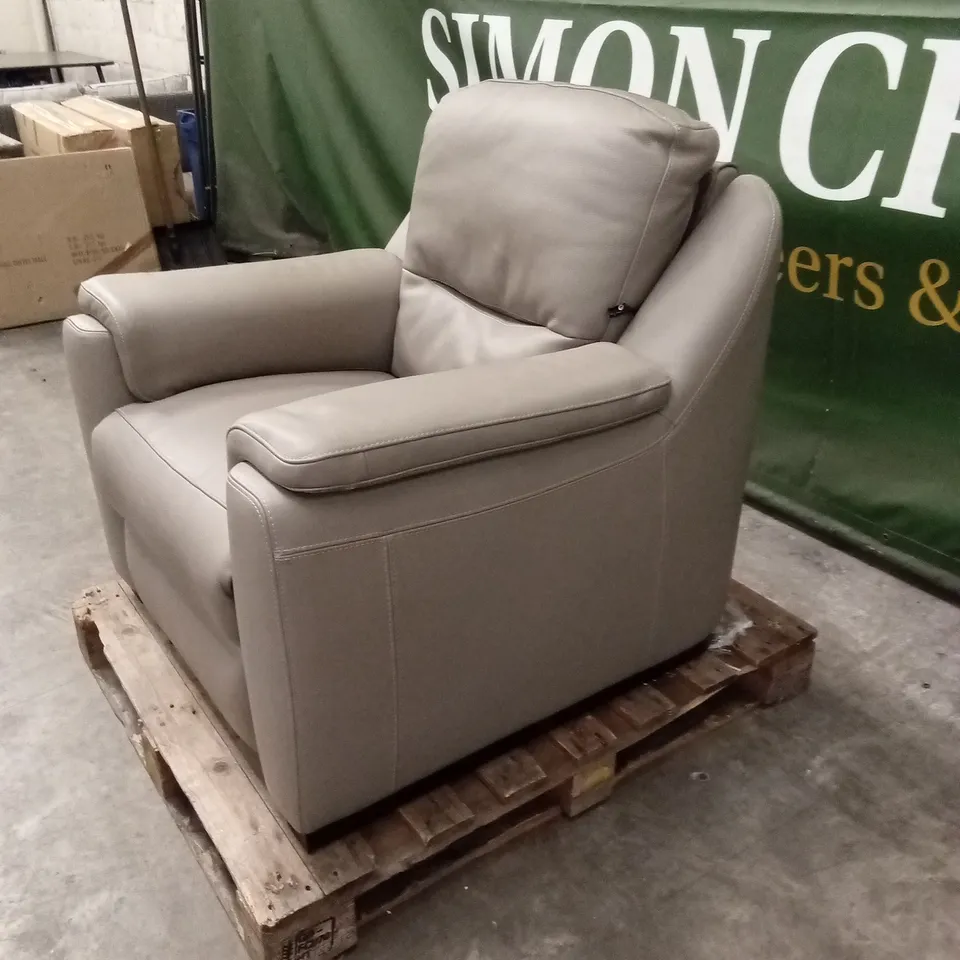 QUALITY DESIGNER ITALIAN MADE AVOLA LEATHER ELECTRIC RECLINER ARMCHAIR