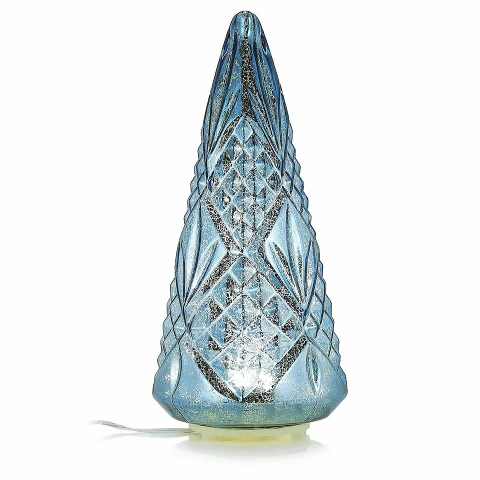 ALISON CORK ROTATING LIGHT MERCURY CUT GLASS DECORATION