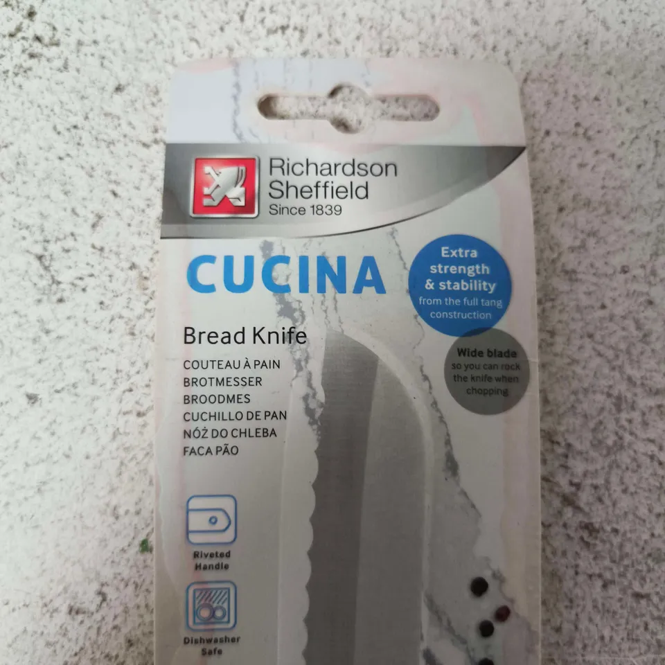 RICHARDSON SHEFFIELD CUCINA BREAD KNIFE – BOXED