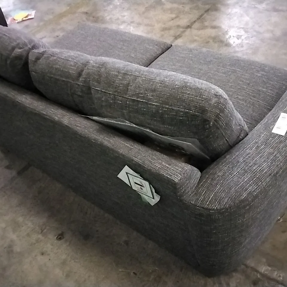 QUALITY BRITISH DESIGNER DARK GREY FABRIC SOFA SECTION 