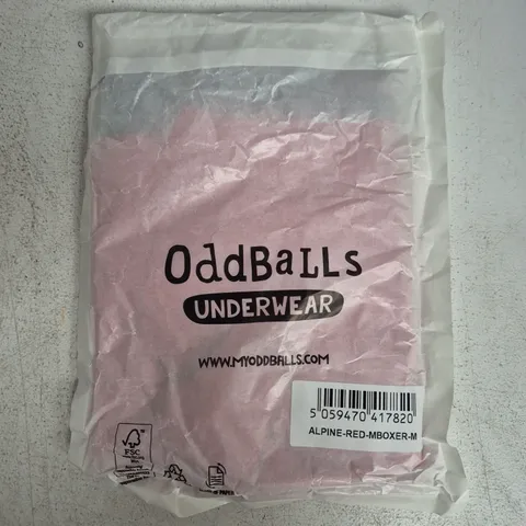 BAGGED ODDBALLS UNDERWEAR – ALPINE RED BOXER (MEDIUM)