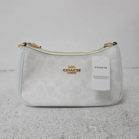 COACH SIGNATURE CANVAS CROSSBODY BAG – WHITE