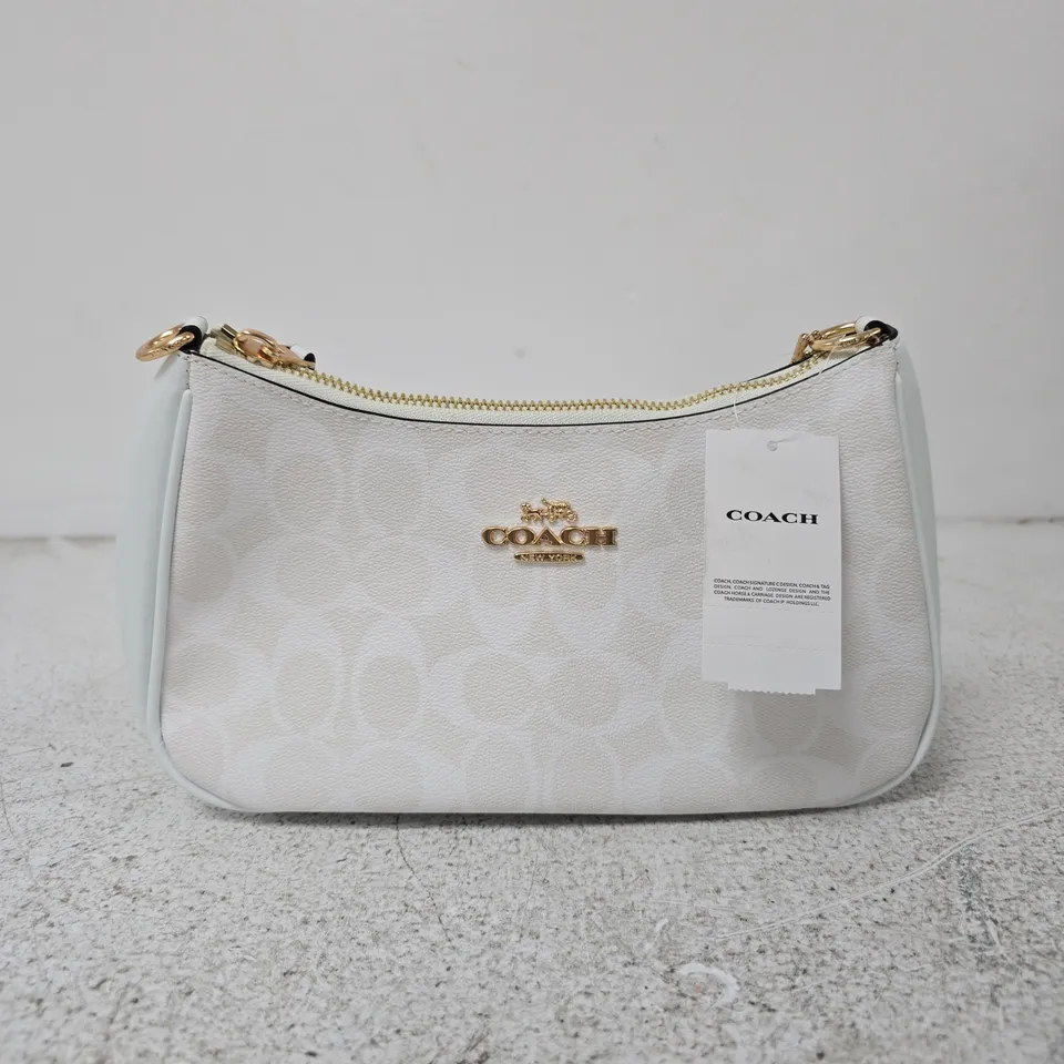 COACH SIGNATURE CANVAS CROSSBODY BAG – WHITE