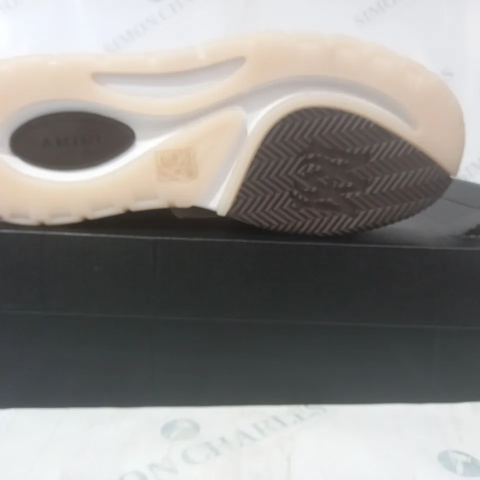 BOXED PAIR OF AMIRI SHOES IN CREAM/BROWN UK SIZE 11