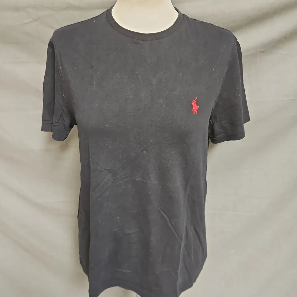POLO RALPH LAUREN LOGO TEE IN BLACK SIZE S