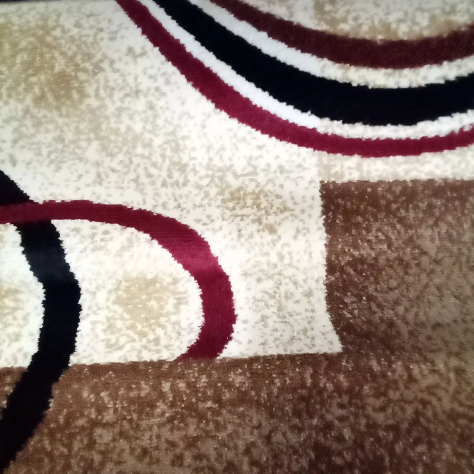 BARCLAY  ARCS AND SHAPES 80 X 90CM IVORY RUG 