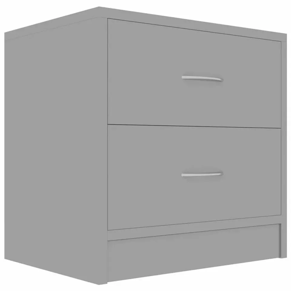 ALFREDIA 2 DRAWER BEDSIDE TABLE COLOUR HIGH GLOSS