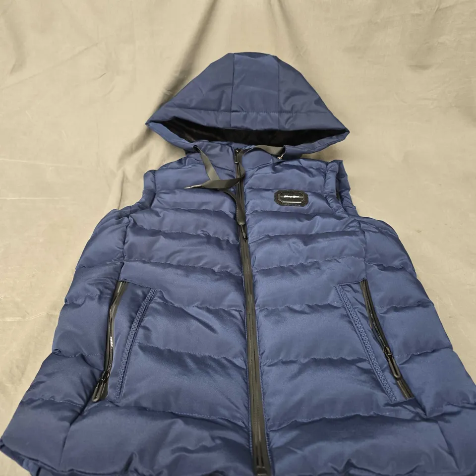ZHANG HAO MENS ZIP HOODED WATERPROOF GILLET SIZE S