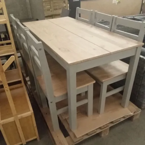 CHARLEY 6-PERSON PINE SOLID WOOD DINING SET