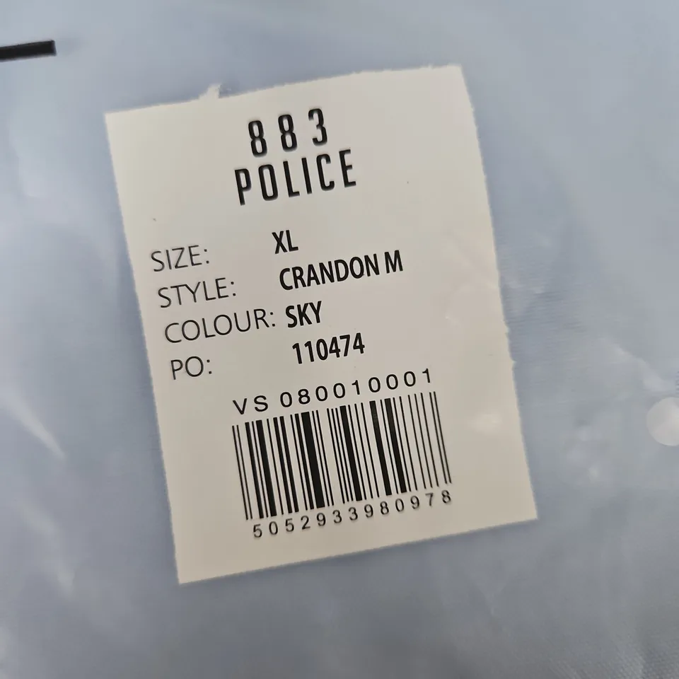 883 POLICE SKY BLUE SHIRT – CRANDON M STYLE, XL (MEN)
