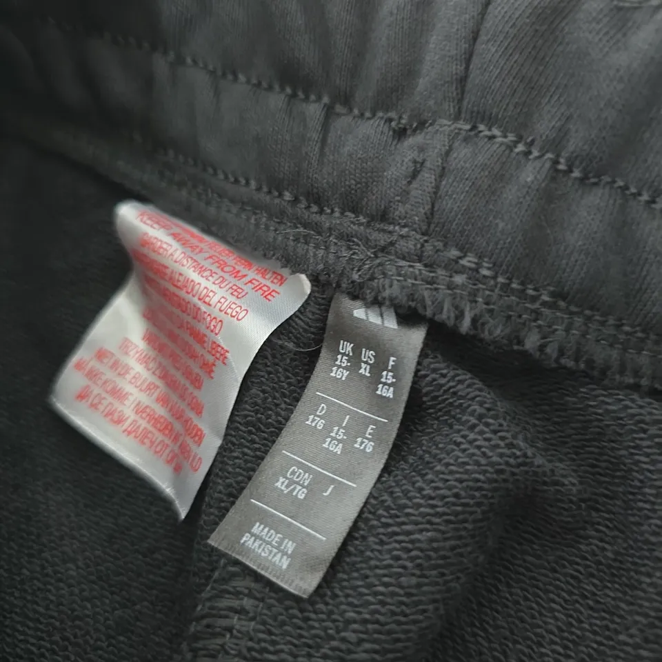 ADIDAS BLACK JOGGERS WITH WHITE TREFOIL LOGO