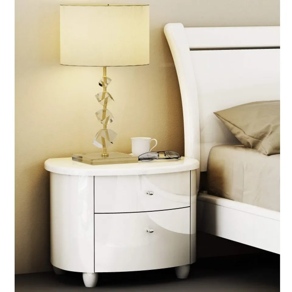 BRAND NEW BOXED BIRLEA AZTEC NIGHT STAND - WHITE (1 BOX)
