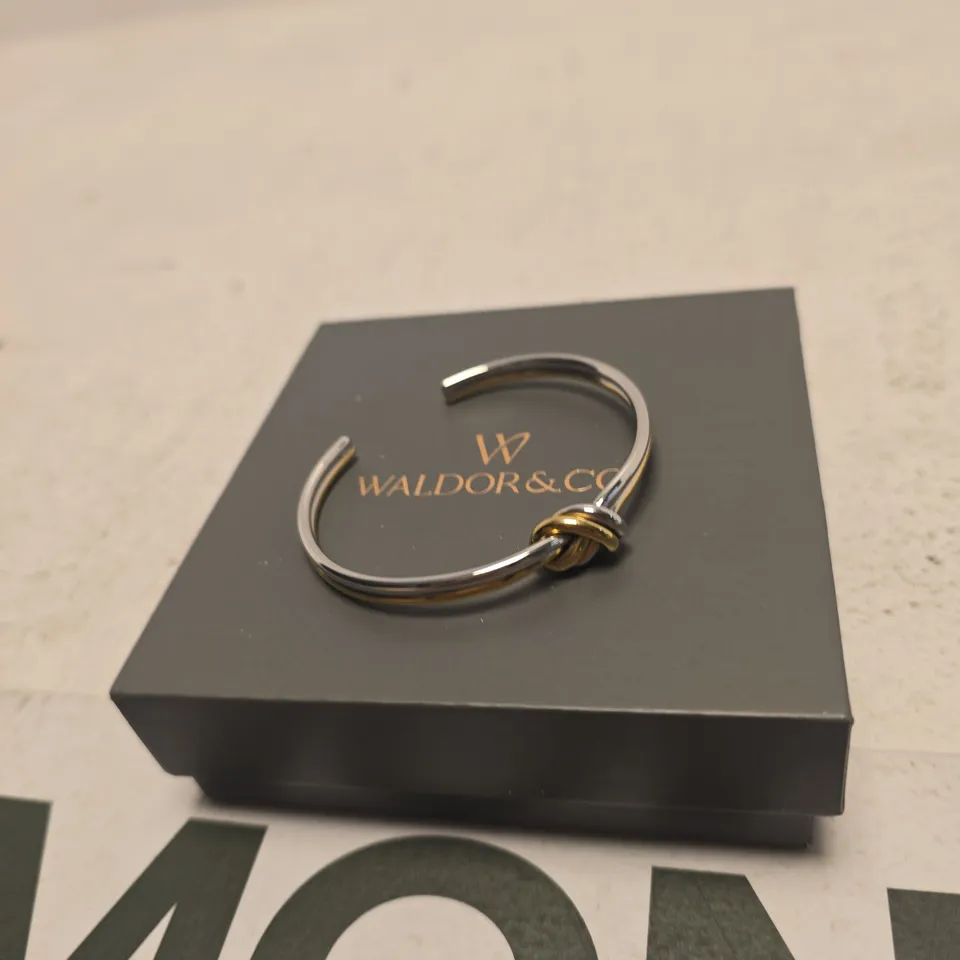 WALDOR & CO TWO-TONE KNOT BANGLE BRACELET