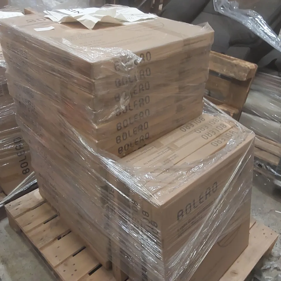 PALLET CONTAINING A VERY LARGE QUANTITY OF BRAND NEW BOLERO ALUMINIUM TABLE TOPS