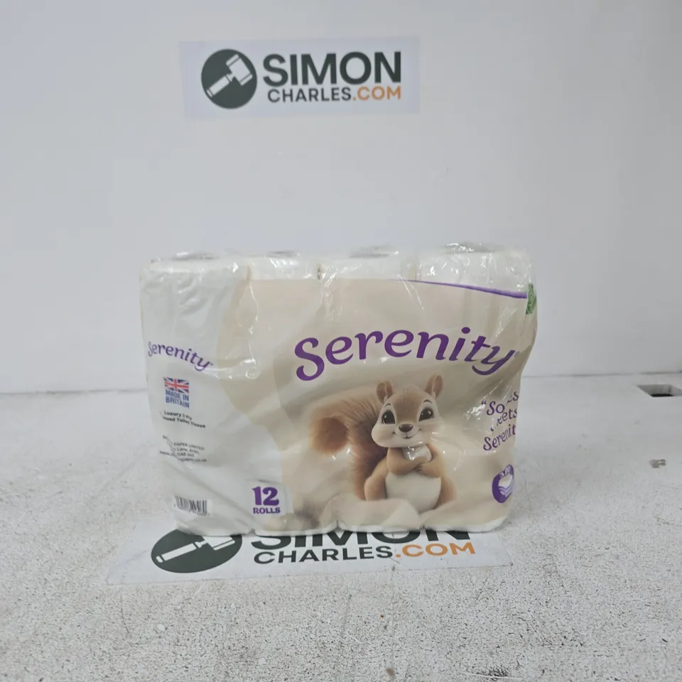 SERENITY 12 ROLL TOILET TISSUE PACK – MADE IN BRITAIN