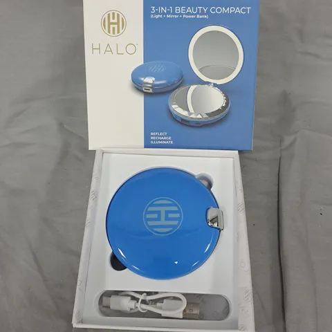 HALO 3-IN-1 BEAUTY COMPACT (LIGHT + MIRROR + POWER BANK) + HALO POCKET MIRROR WITH 5000MAH POWER BANK