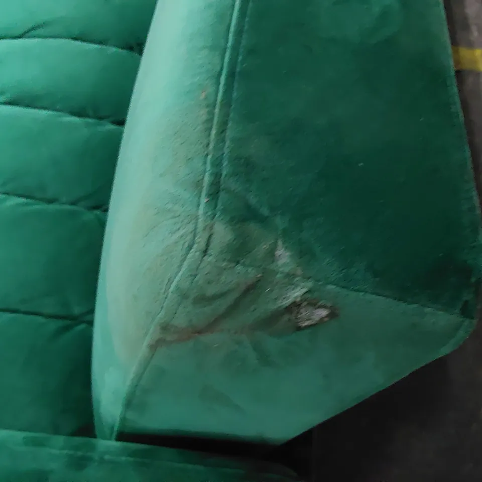 DESIGNER CLIK CLAC SOFA BED GREEN PLUSH FABRIC 