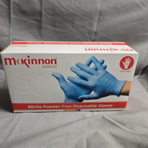 APPROX 10 BOXES OF MCKINNON MEDICAL NITRILE POWDER-FREE DISPOSABLE GLOVES – EXTRA LARGE (XL)