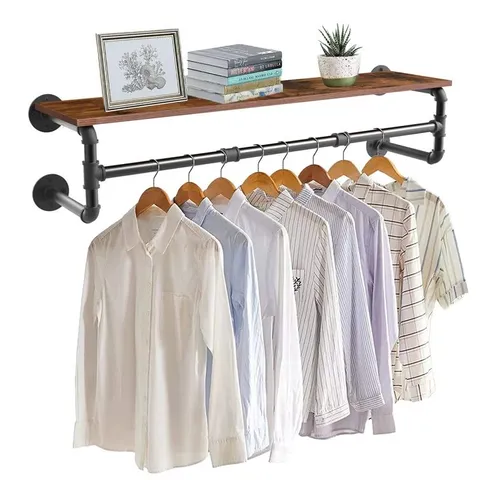 BOXED OLAVO 104CM WALL MOUNTED CLOTHES RACK (1 BOX)