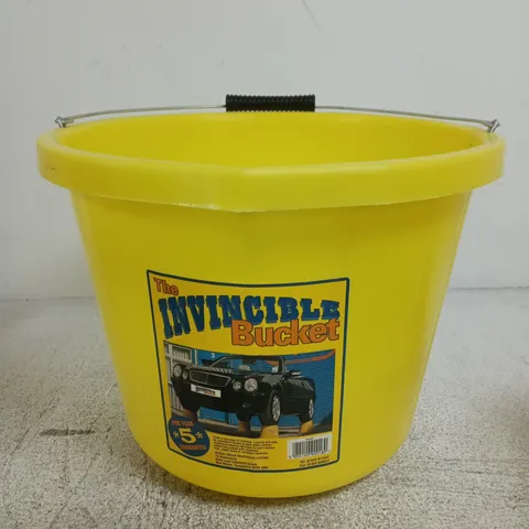 THE INVINCIBLE BUCKET – YELLOW PLASTIC BUCKET