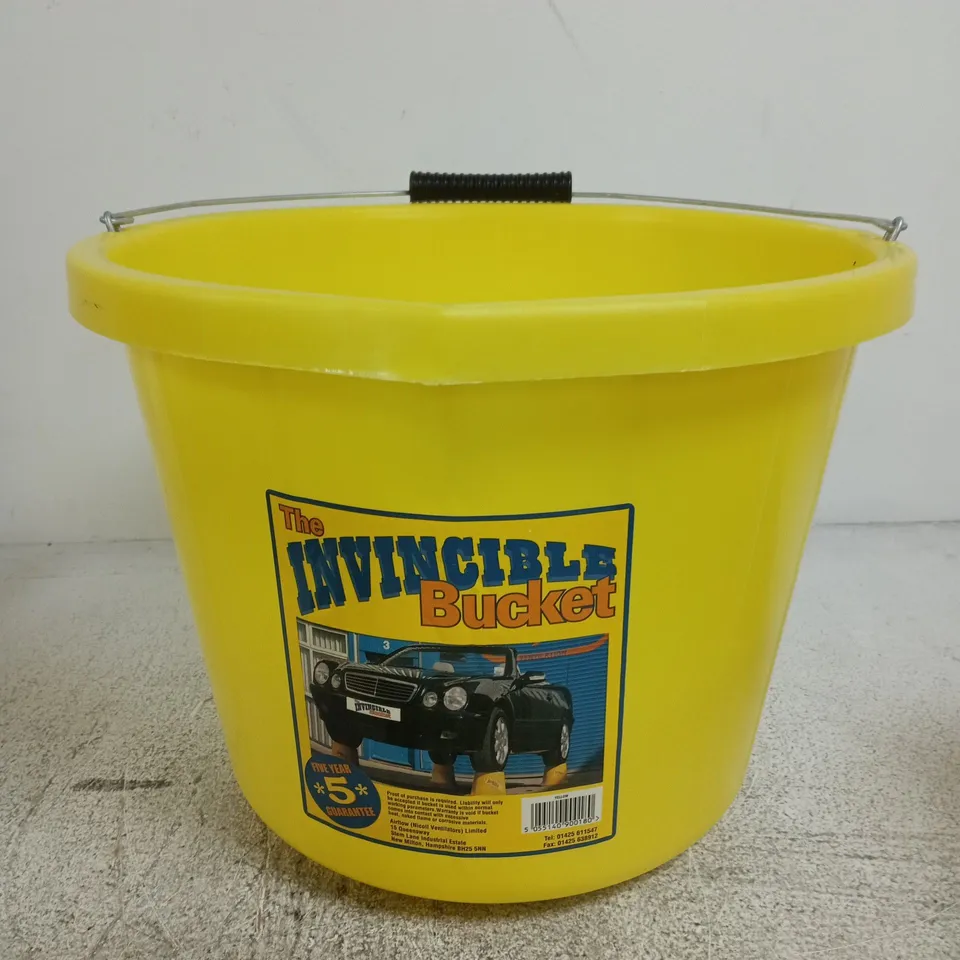 THE INVINCIBLE BUCKET – YELLOW PLASTIC BUCKET