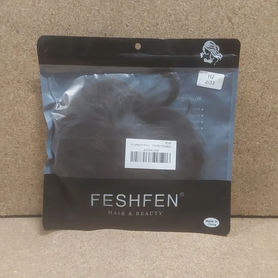 BOX TO CONTAIN A LARGE QUANTITY OF FESHFEN FAUX HAIR BUN EXTENSIONS FOR WOMEN - BROWN